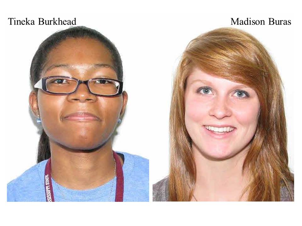 Tineka Burkhead and Madison Buras Selected for Graduate School Summer Research Program